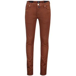 Tramarossa, Broeken, Heren, Rood, W36 L34, Denim, Rode Denim 5-Pocket Jeans