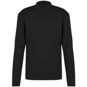 Drykorn, Zwart T-shirt met lange mouwen en opstaande kraag Zwart, Heren, Maat:XL