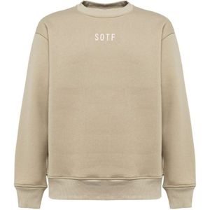 Sotf, Sweatshirts & Hoodies, Heren, Beige, XS, Katoen, Katoenen Sweatshirt uit Italië
