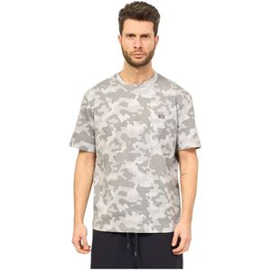 Armani Exchange, Tops, Heren, Veelkleurig, 2Xl, Katoen, Camouflage Print Katoenen T-shirt
