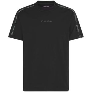 Calvin Klein, Heren T-shirt Lente/Zomer Collectie Zwart, Heren, Maat:S