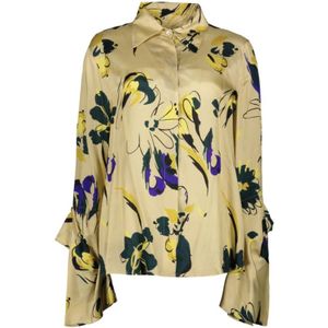 Phisique du Role, Blouses & Shirts, Dames, Veelkleurig, M, Bloemenprint Blouse - Geel