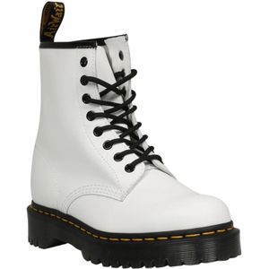 Dr. Martens, Schoenen, Dames, Wit, 38 EU, Witte Gladde Gevechtslaarzen