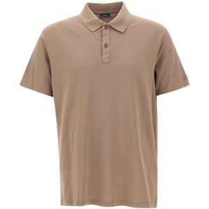 Paul & Shark, Heren Katoenen Polo Shirt, Beige Beige, Heren, Maat:L