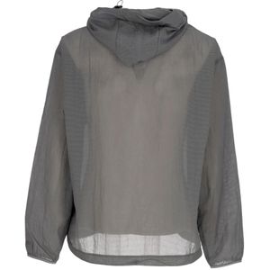 Nike, Jassen, Heren, Grijs, L, Nylon, Lichtgewicht Mesh Hoodie Iron Grey