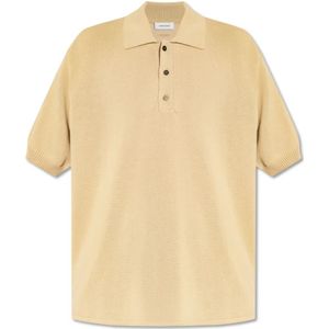 Salvatore Ferragamo, Polo shirt met logo Beige, Heren, Maat:M