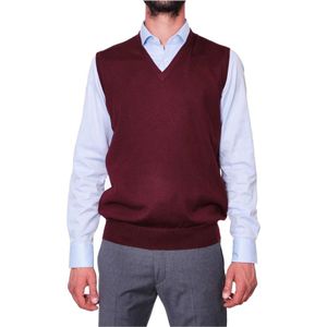 Gran Sasso, Bordeaux Truien voor Heren Rood, Heren, Maat:2XL