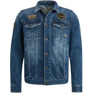 PME Legend, Jassen, Heren, Blauw, L, Denim, Blauwe Denimjack Premium Stijl