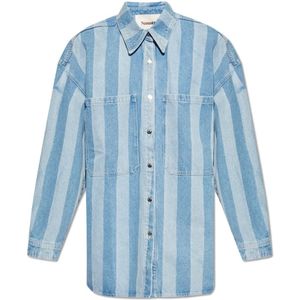 Nanushka, Oversized denim overhemd Blauw, Heren, Maat:L