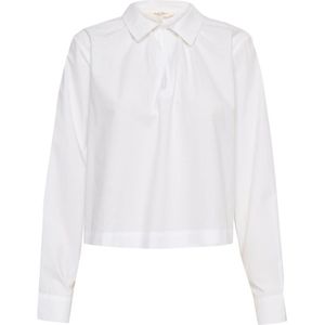 Part Two, Blouses & Shirts, Dames, Wit, XL, Katoen, Witte Blouse met Lange Mouwen