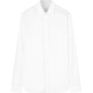 Xacus, Witte Katoenen Overhemd Wit, Heren, Maat:M