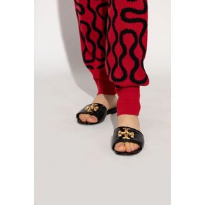 Tory Burch, Schoenen, Dames, Zwart, 38 EU, Leer, ‘Eleanor’ leren slides