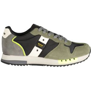 Blauer, Schoenen, Heren, Groen, 46 EU, Polyester, Groene Polyester Sneaker