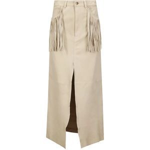 Wild Cashmere, Maxi Skirts Beige, Dames, Maat:S