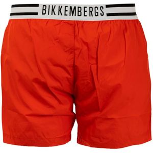 Bikkembergs, Badkleding, Heren, Oranje, M, Trendy Zomer Boxershorts voor Mannen