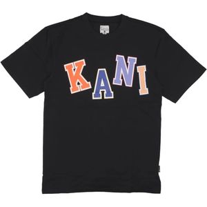Karl Kani, Tops, Heren, Zwart, XL, Multicolor Logo Tee Streetwear