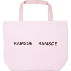 Samsøe Samsøe, Tassen, Dames, Roze, ONE Size, Katoen, Canvas Shopper Tas