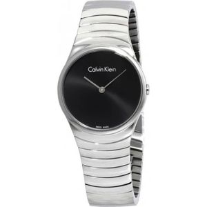 Calvin Klein, Accessoires, Dames, Grijs, ONE Size, Whirl Quartz Horloge - Elegant en Modieus