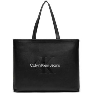 Calvin Klein, Tassen, Dames, Zwart, ONE Size, Sculpted Slim Tote, Herfst/Winter Collectie