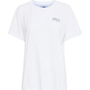 Ball, Tops, Dames, Grijs, XL, Katoen, Grafische Print T-Shirt Wit Melange