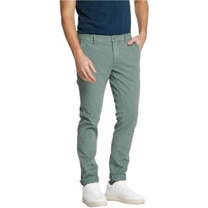 Mason's, Milano Style Extra Slim Chino Broek Groen, Heren, Maat:XS