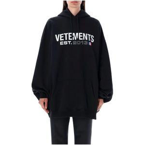 Vetements, Sweatshirts & Hoodies, Heren, Zwart, S, Katoen, Gebreide kleding