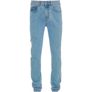 JW Anderson, Jeans, Heren, Blauw, L, Denim, Blauwe Twisted Slim Fit Jeans
