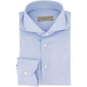 John Miller, Overhemden, Heren, Blauw, XL, Katoen, Modern Tailored Fit Business Overhemd