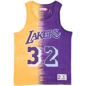 Mitchell & Ness, Sport, Heren, Veelkleurig, L, Katoen, Magic Johnson Tie Dye Tank Top