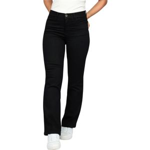 2-Biz, Jeans, Dames, Zwart, XS, Katoen, Stijlvolle Towson Black Jeans met Wijde Pijpen