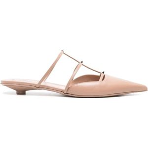 Valentino Garavani, Rockstud Caged Kitten Heel Flats Roze, Dames, Maat:37 1/2 EU