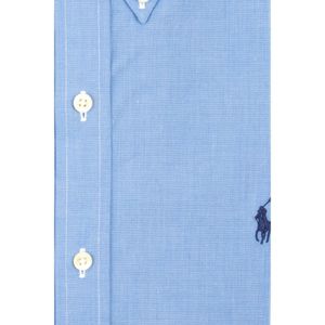 Ralph Lauren, Overhemden, Heren, Blauw, XS, Katoen, Oxford Poplin Katoenen Overhemd Slim Fit