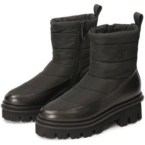 Kazar Studio, Schoenen, Dames, Zwart, 37 EU, Leer, Zwarte sneeuwlaarzen op trepzool