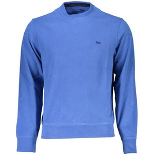 Harmont & Blaine, Sweatshirts & Hoodies, Heren, Blauw, S, Blauwe Sweatshirt met Print