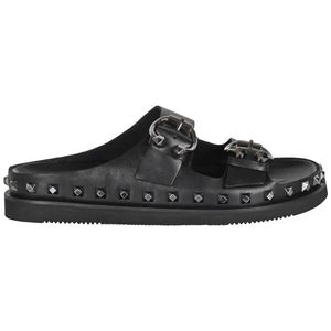 Ash, Studded Leren Sandalen Zwart, Dames, Maat:37 EU