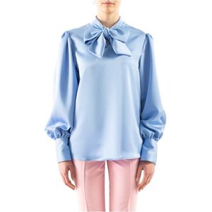 Doris S, Blouses & Shirts, Dames, Blauw, L, Polyester, Casual Overhemden - Sydney Collectie