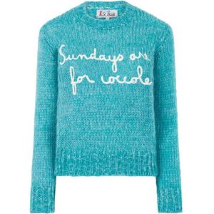 MC2 Saint Barth, Sweatshirts & Hoodies, Dames, Blauw, S, Blauwe Sweaters voor Heren
