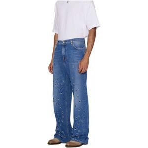 John Richmond, Loose-fit Jeans Blauw, Heren, Maat:W30