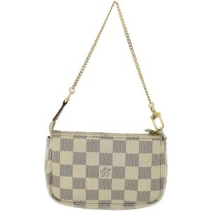 Louis Vuitton Vintage, Pre-owned, Dames, Beige, ONE Size, Pre-owned Canvas clutches