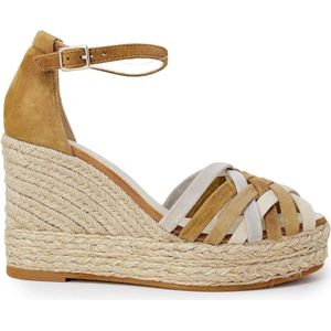 Espadrilles, Bruine Platte Schoenen Bruin, Dames, Maat:37 EU