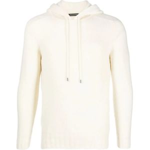 Tagliatore, Sweatshirts & Hoodies, Heren, Wit, XL, Wol, Witte Gebreide Kleding voor Mannen