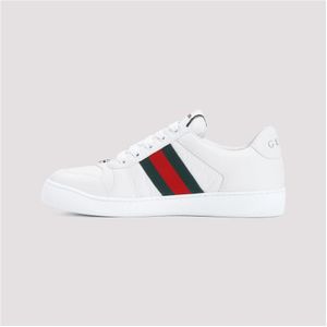 Gucci, Schoenen, Dames, Wit, 36 EU, Leer, Wscreener Sneakers