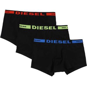 Diesel, Ondergoed, Heren, Zwart, S, Katoen, Driedelige Boxershorts met Elastische Tailleband
