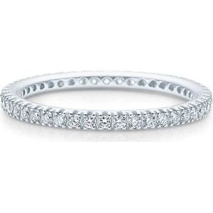 Julie Sandlau, Accessoires, Dames, Grijs, 52 MM, Elegante Dainty Ring met Top Wesselton Diamant