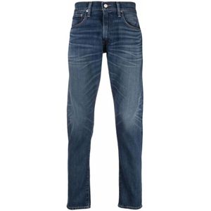 Polo Ralph Lauren, Jeans, Heren, Blauw, W38 L32, Katoen, Blauwe Straight Jeans voor Mannen