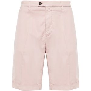 Corneliani, Korte broeken, Heren, Roze, XL, Katoen, Korte shorts met zakken