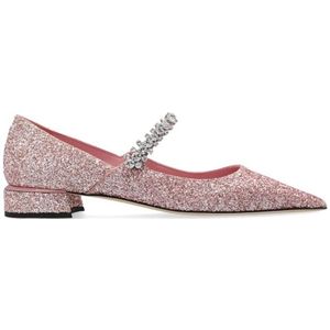 Jimmy Choo, Schoenen, Dames, Roze, 38 EU, Leer, Gehakte schoonheden Bing