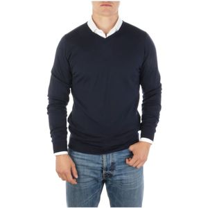 John Smedley, Truien, Heren, Blauw, M, Wol, Men Clothing Truien Blue Aw 22