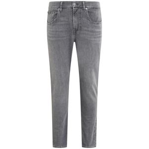 7 For All Mankind, Slimmy Tapered Jeans Grijs, Heren, Maat:W34