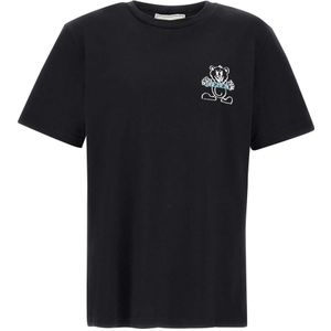 Iceberg, Tops, Heren, Zwart, 2Xl, Katoen, Zwarte Heren T-shirt met Logo Print